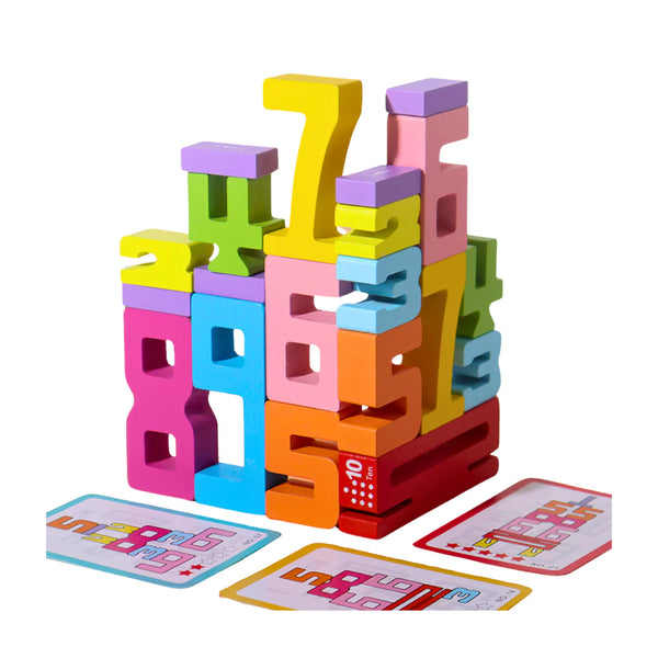 Wooden Number Stacking Game