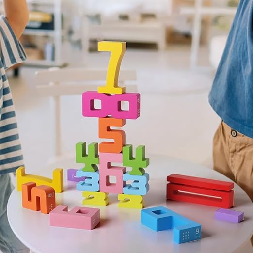 Wooden Number Stacking Game
