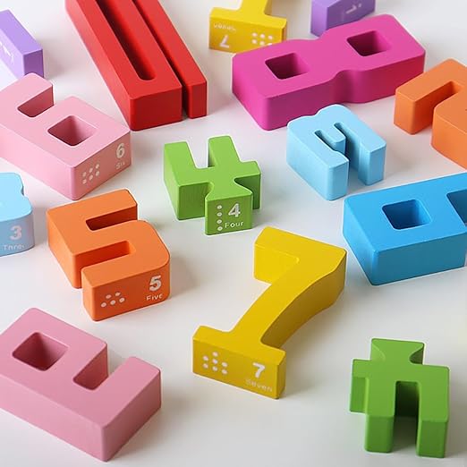 Wooden Number Stacking Game