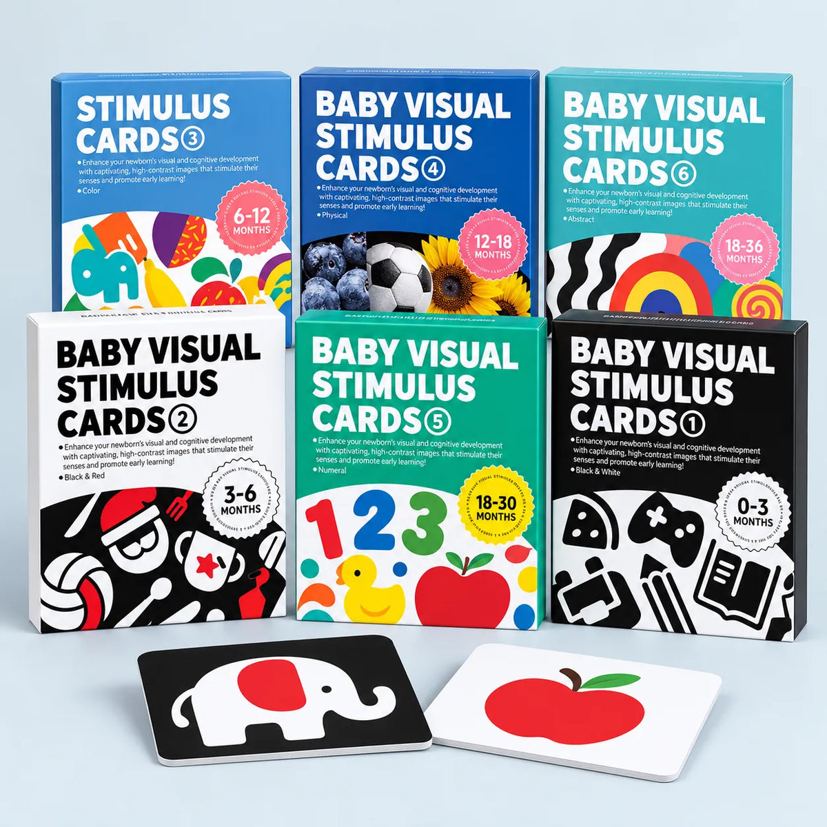 Baby Visual Stimulation Cards - High Contrast Early Learning