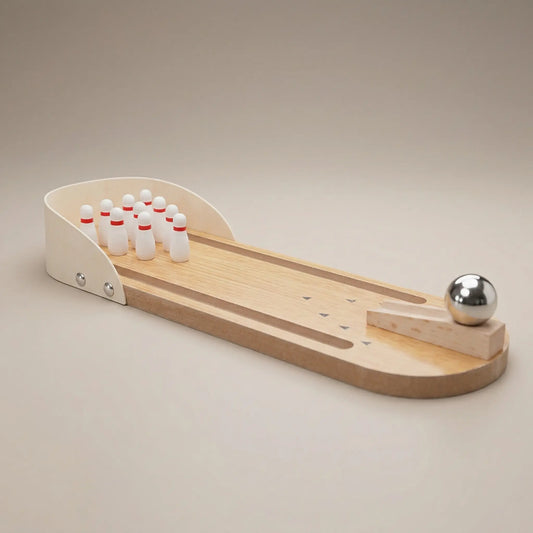 Wooden Desktop Mini Bowling Game