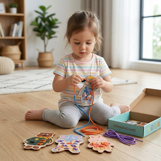 Wooden Animal Lacing Toy