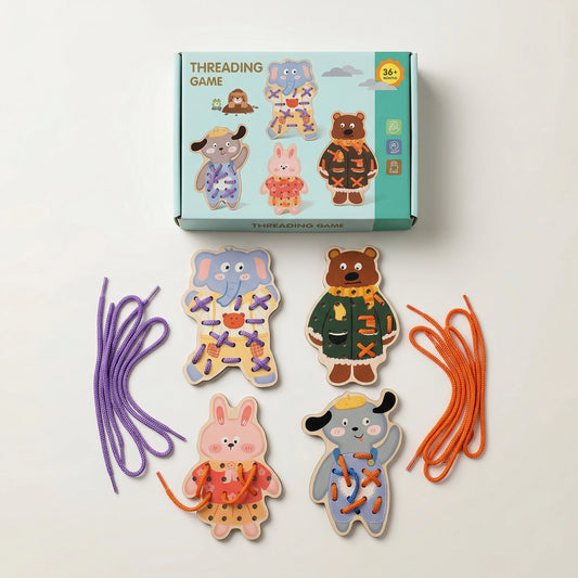 Wooden Animal Lacing Toy