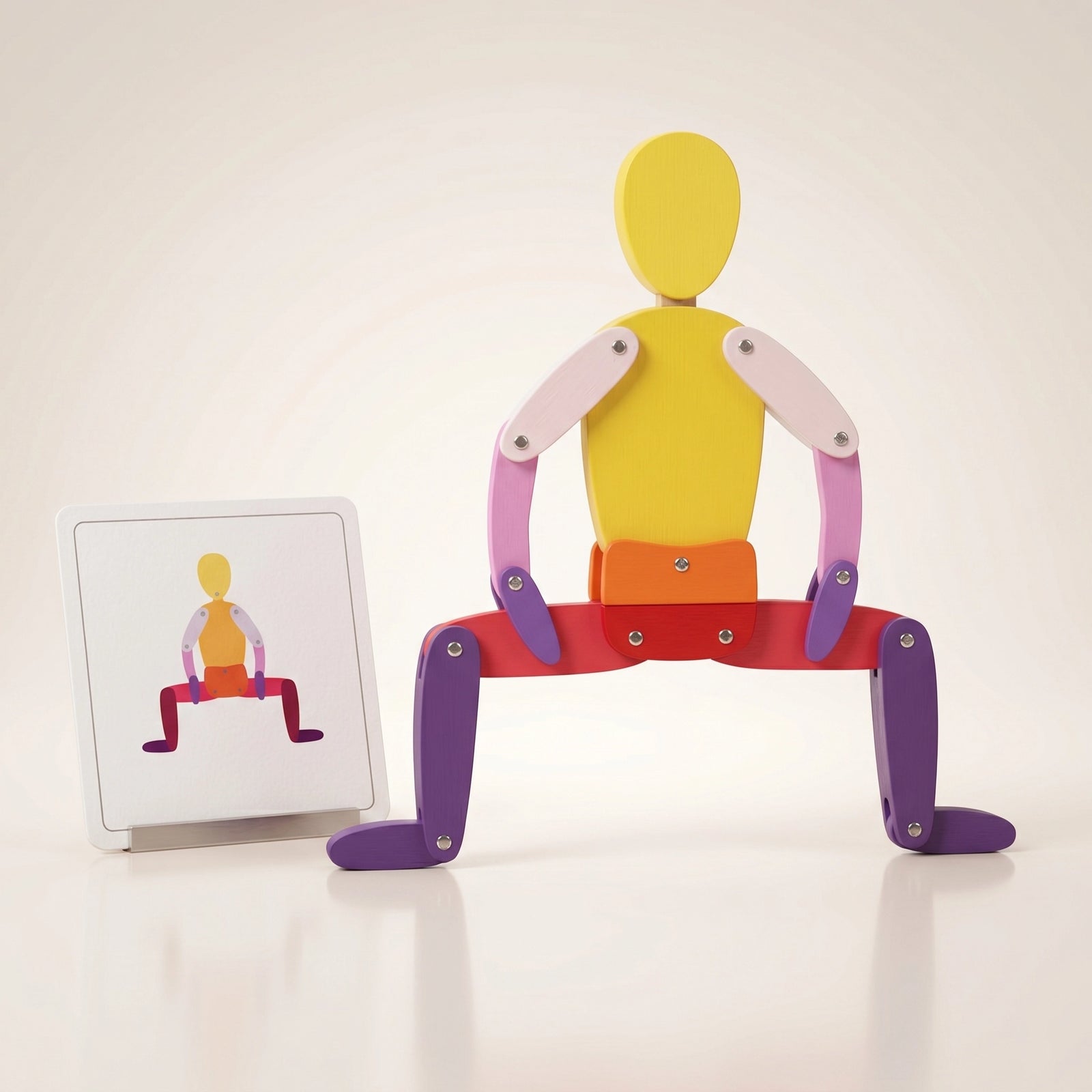Wooden Stick Figure Pose Matching Toy