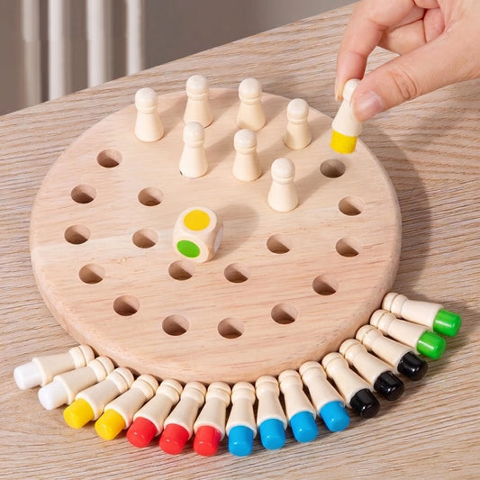 Wooden Color Memory Chess Game