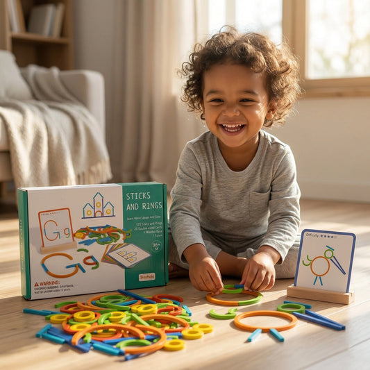 Wooden Sticks & Rings Building Toy